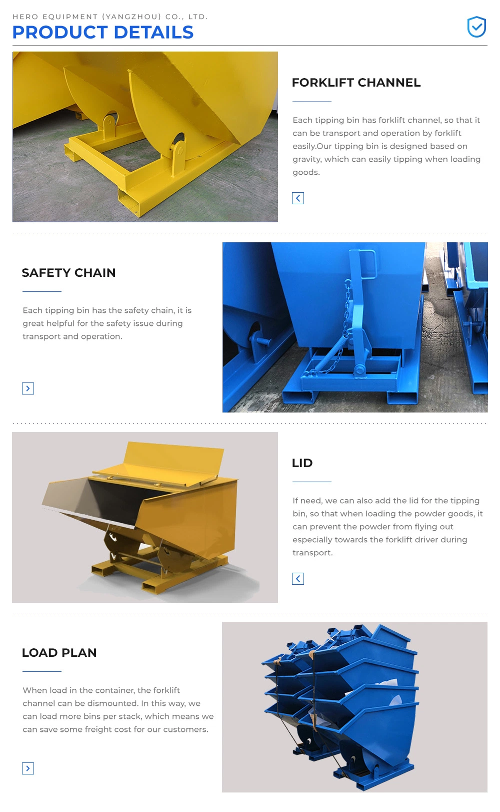 Self Tipping Bin / Steel Garbage Bin / Dump Waste Bin