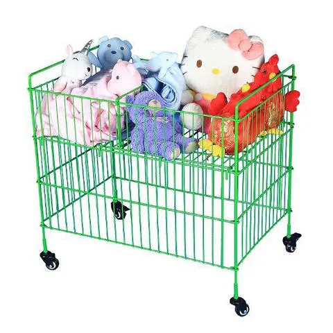 Black Round Dump Bin with Adjustable Bottom