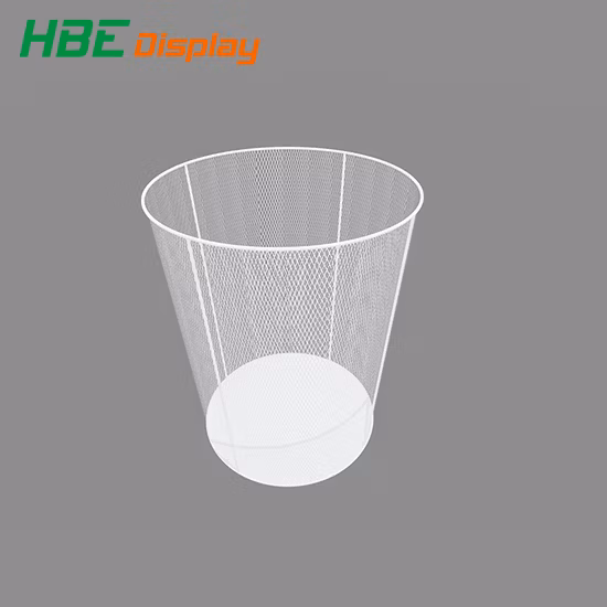 Black Round Dump Bin with Adjustable Bottom