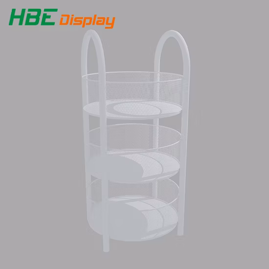 Black Round Dump Bin with Adjustable Bottom