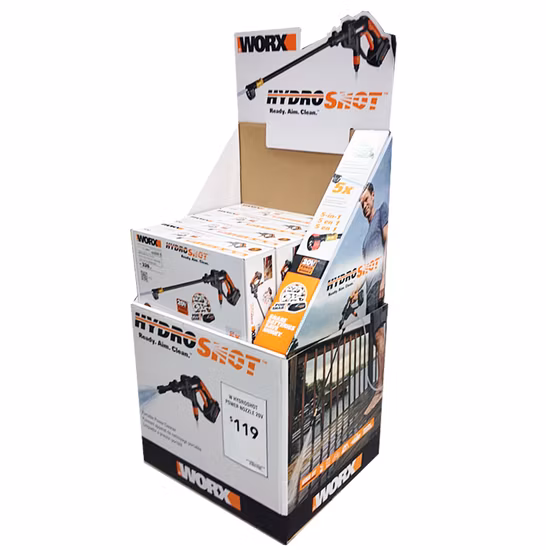 Produtos embalados Inserir display Pop POS reciclar caixa de despejo de papel de papelão