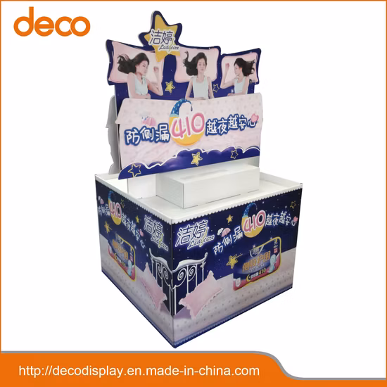 Caixas de despejo promocionais da exposição criativa da pálete do papel da exposição do cartão